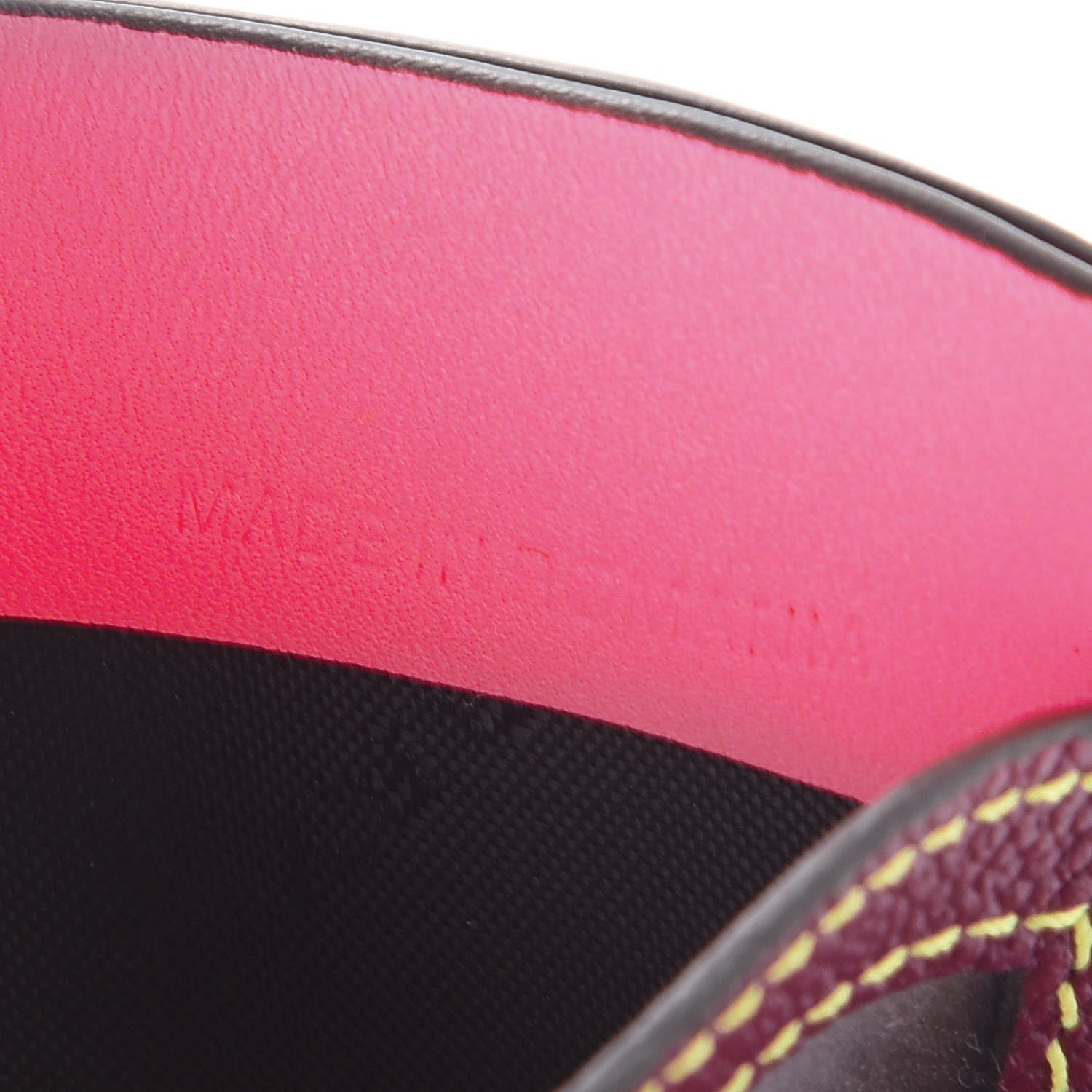 Burberry Soft Grain Calfskin Haymarket Check Izzy Card Case Dark Plum 7 of 7