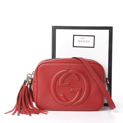 Gucci Pebbled Calfskin Small Soho Disco Bag Tabasco Red 11 of 11