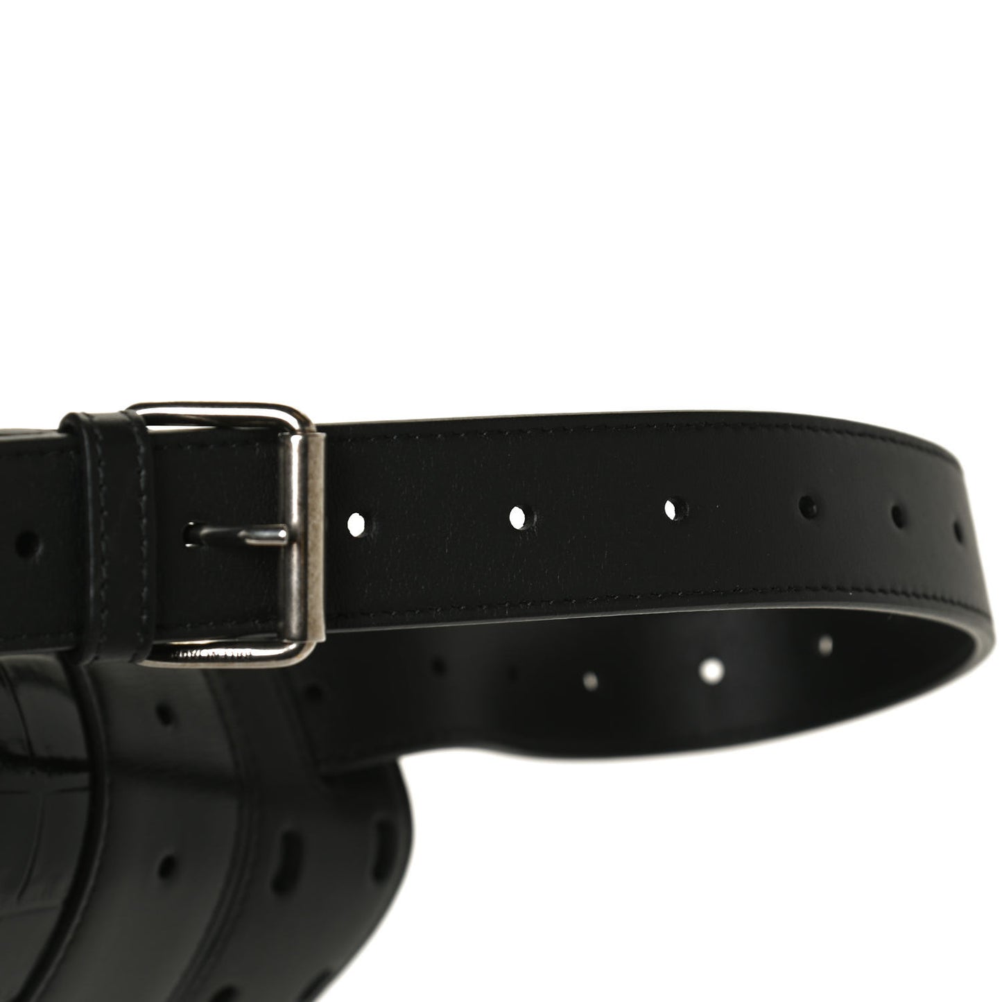 Multibelt Hourglass Top Handle Bag Black
