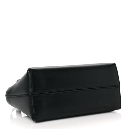 Fendi Vitello King Plexiglass Logo Embossed Mini By The Way Top Handle Boston Bag Black 3 of 7
