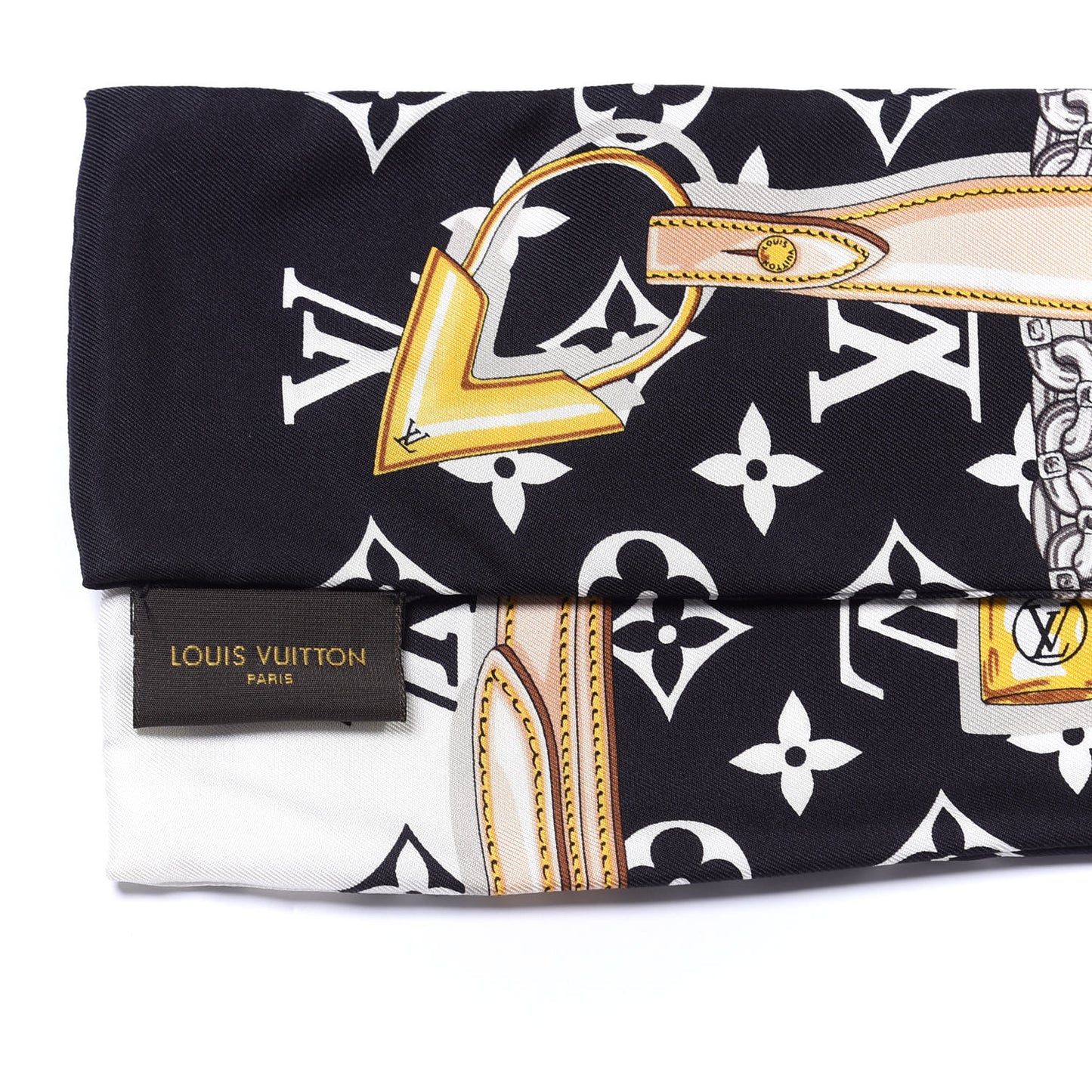 Silk Monogram Confidential Bandeau Black