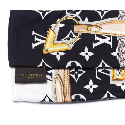 Louis Vuitton Silk Monogram Confidential Bandeau Black 3 of 3