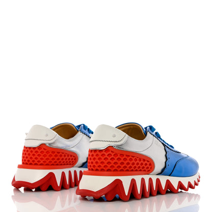 Christian Louboutin Laminated Nappa Neoprene Calfskin Mens Loubishark Sneakers 45 Version Multicolor 4 of 9
