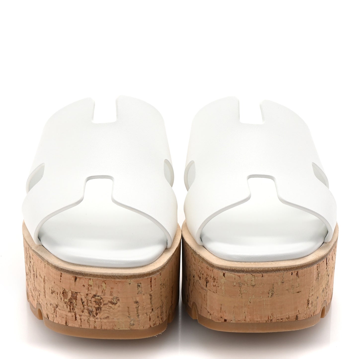 Calfskin Cork Eze 30 Sandals 37 White
