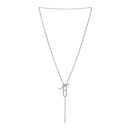 Hermes 18K White Gold Diamond PM Ever Chaine D'Ancre Necklace 2 of 5