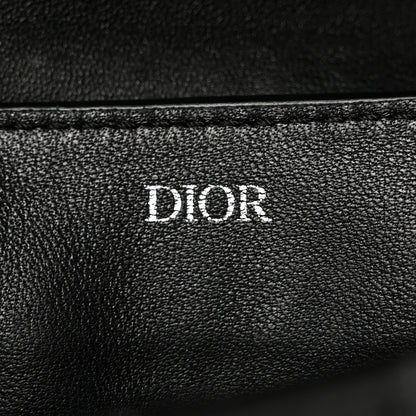 Christian Dior X KAWS Grained Calfskin Saddle Wristlet Black 6 of 10