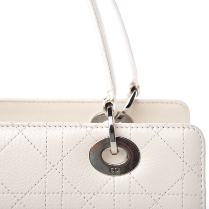 Christian Dior Calfskin Cannage Stitched East West Lady Dior White 27 of 29