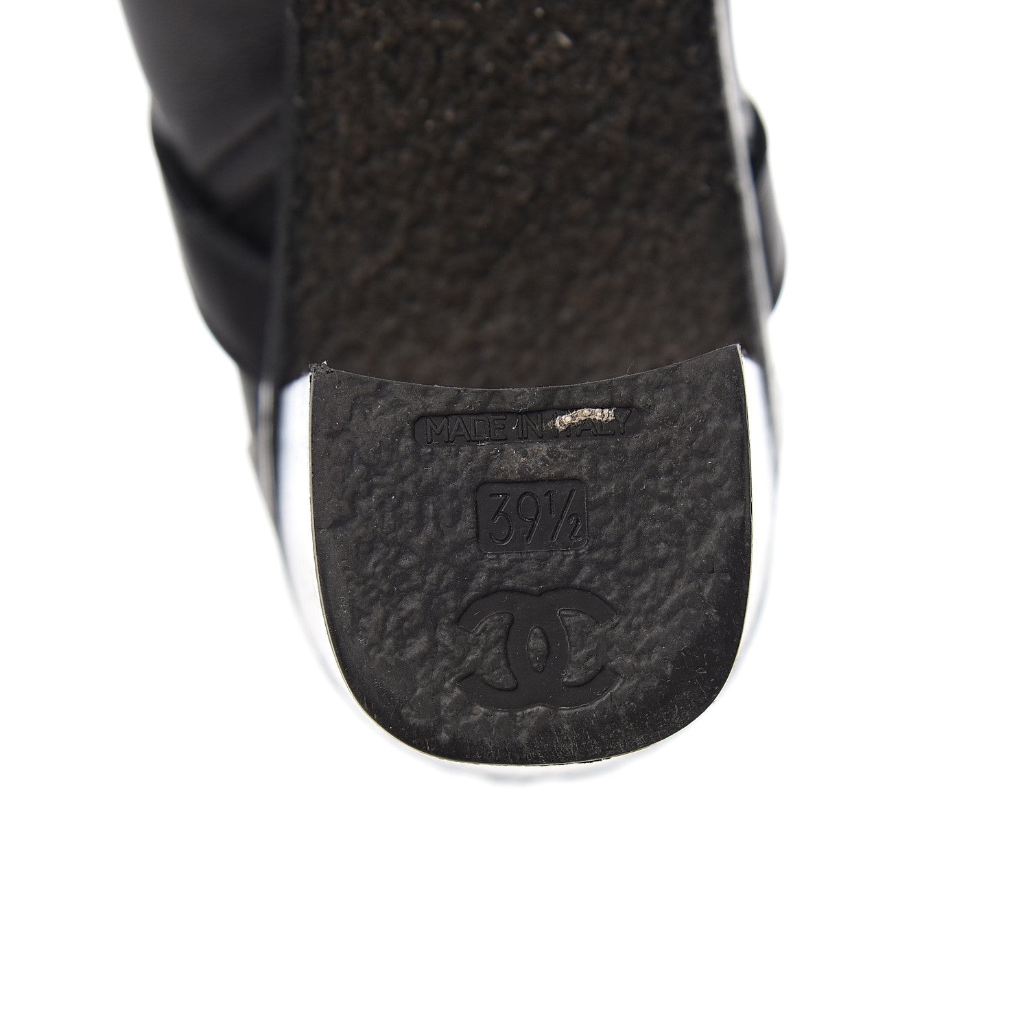 Chanel Lambskin CC Buckle Short Boots 39.5 Black 7 of 9
