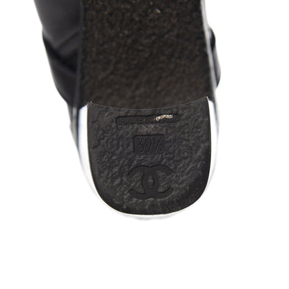 Chanel Lambskin CC Buckle Short Boots 39.5 Black 7 of 9