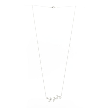 Tiffany Sterling Silver Paloma Picasso Olive Leaf Vine Pendant Necklace 3 of 5