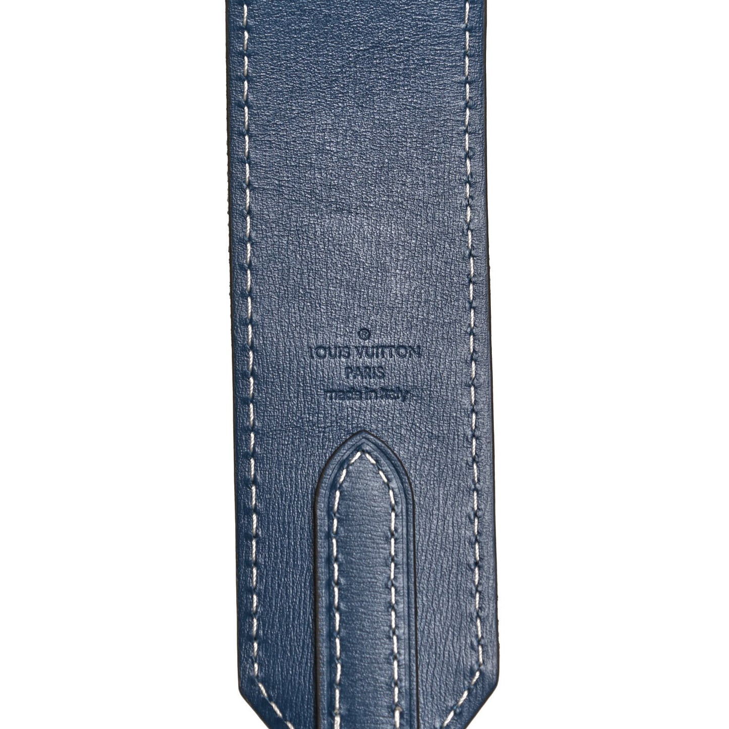 Denim Monogram Jacquard Bandouliere Shoulder Strap Bleu