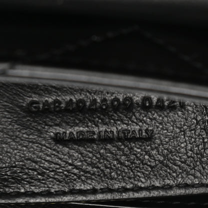 Saint Laurent Calfskin Y Quilted Monogram Small Loulou Chain Satchel Black 6 of 9