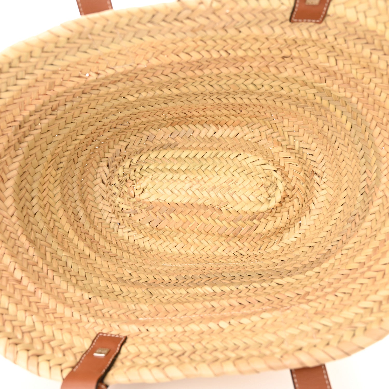 Loewe Raffia Basket Tote Bag Natural Tan 5 of 9