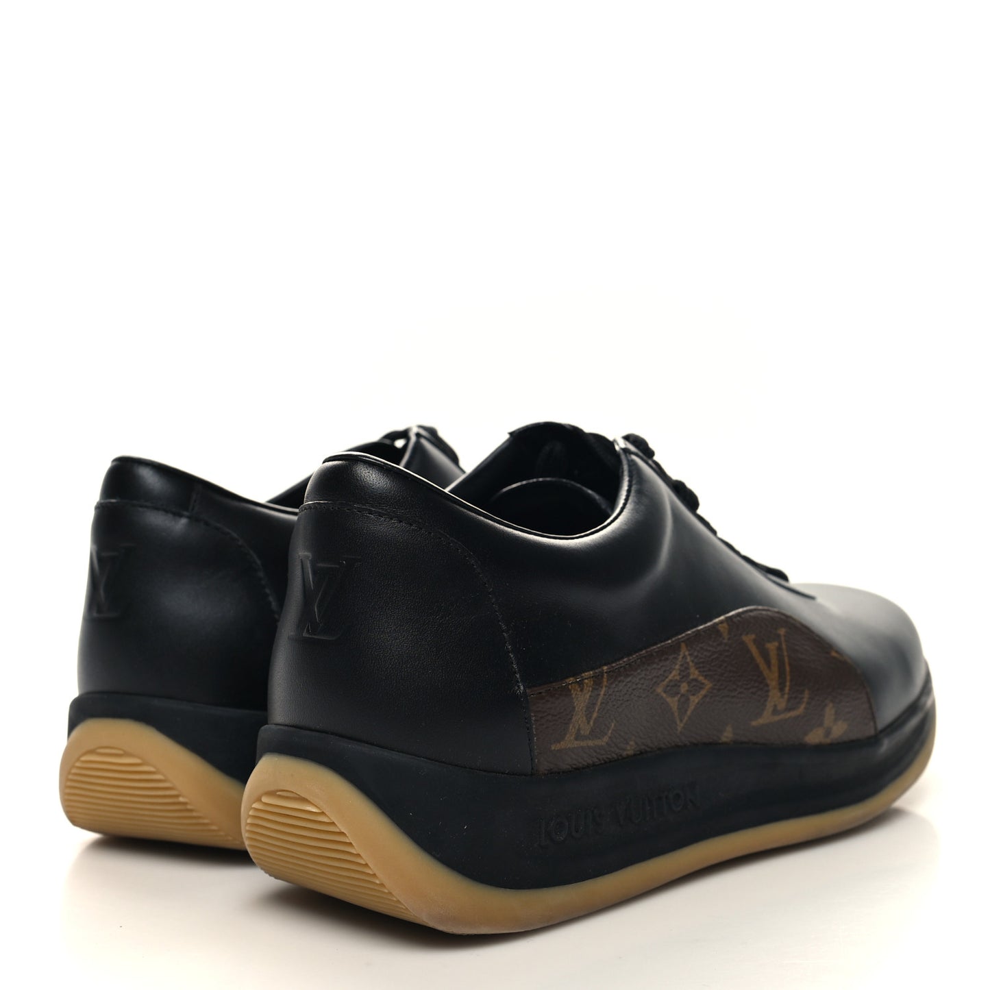 X SUPREME Calfskin Monogram Sneakers 7 Black