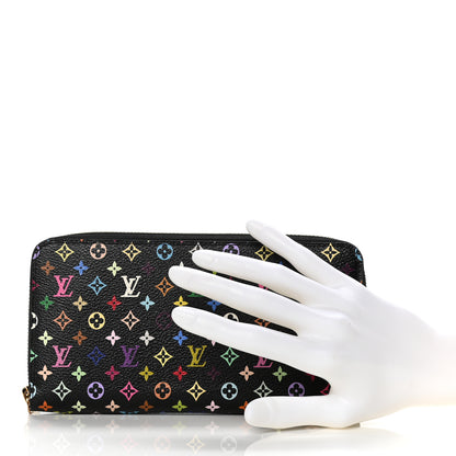Louis Vuitton Monogram Multicolor Zippy Wallet Black Grenade 2 of 7
