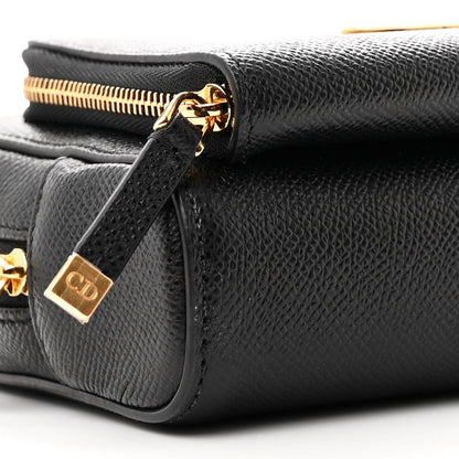 Christian Dior Grained Calfskin Caro Double Pouch Black 10 of 12