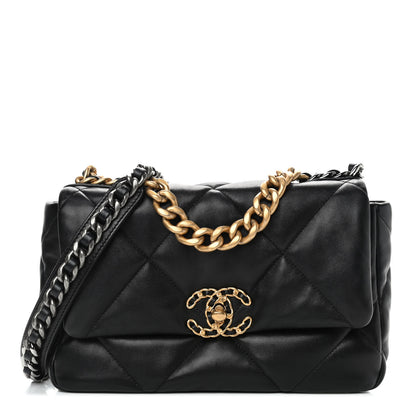 Chanel Lambskin Quilted Medium Chanel 19 Flap Black 1 of 5