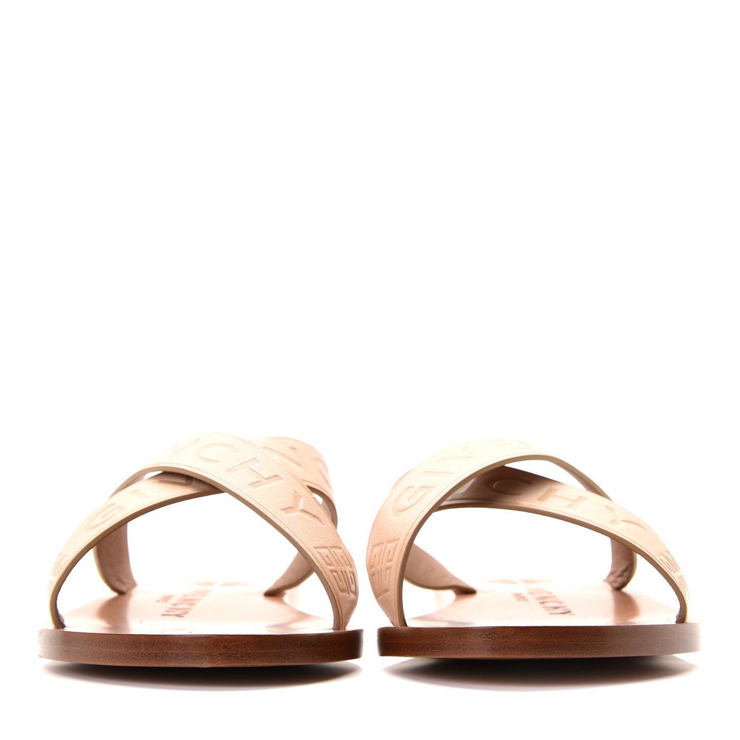 Givenchy Calfskin Logo Strap Sandals 37 Brown 4 of 11