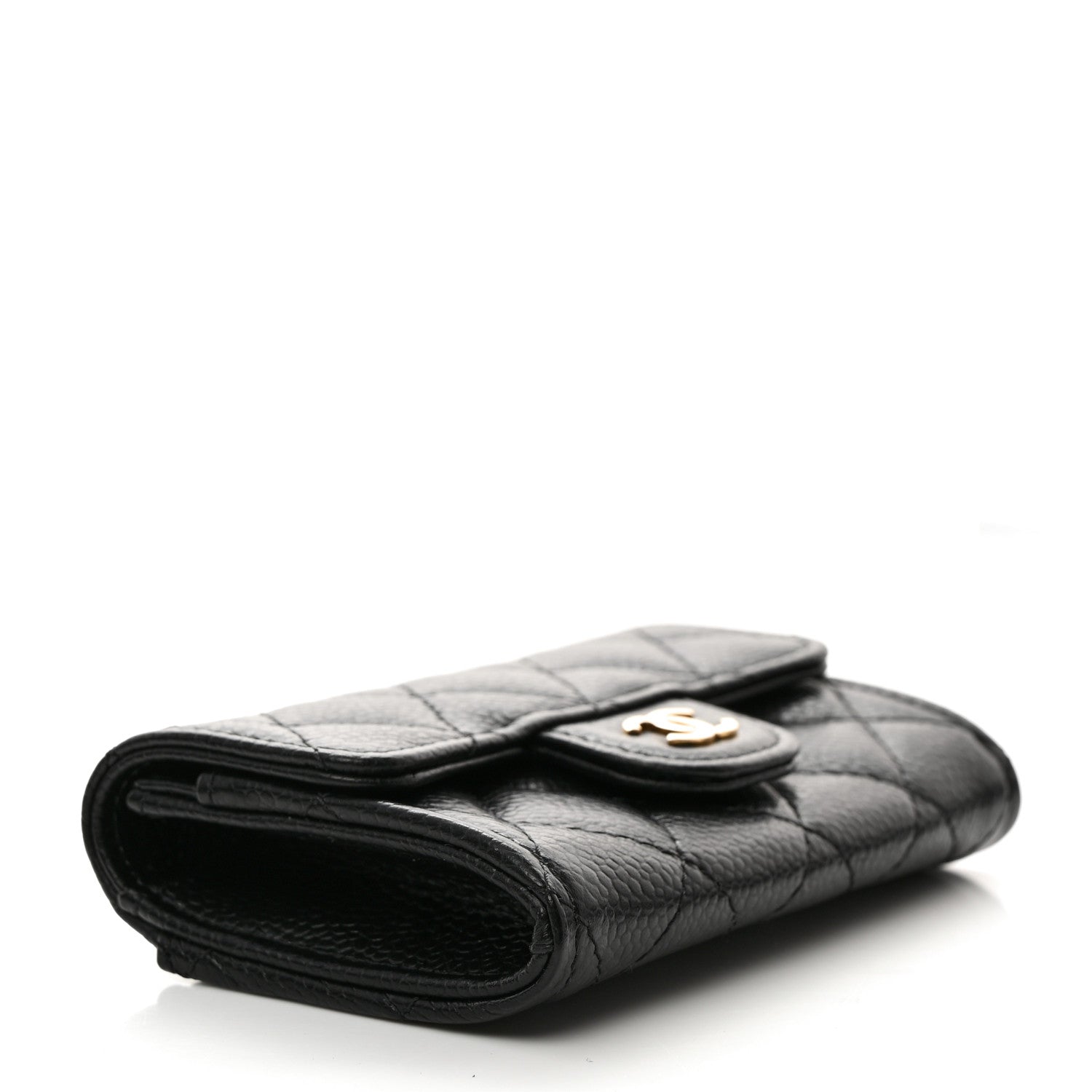 Chanel Caviar Quilted Flap Card Holder Wallet Black 4 of 9