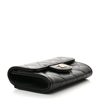 Chanel Caviar Quilted Flap Card Holder Wallet Black 4 of 9