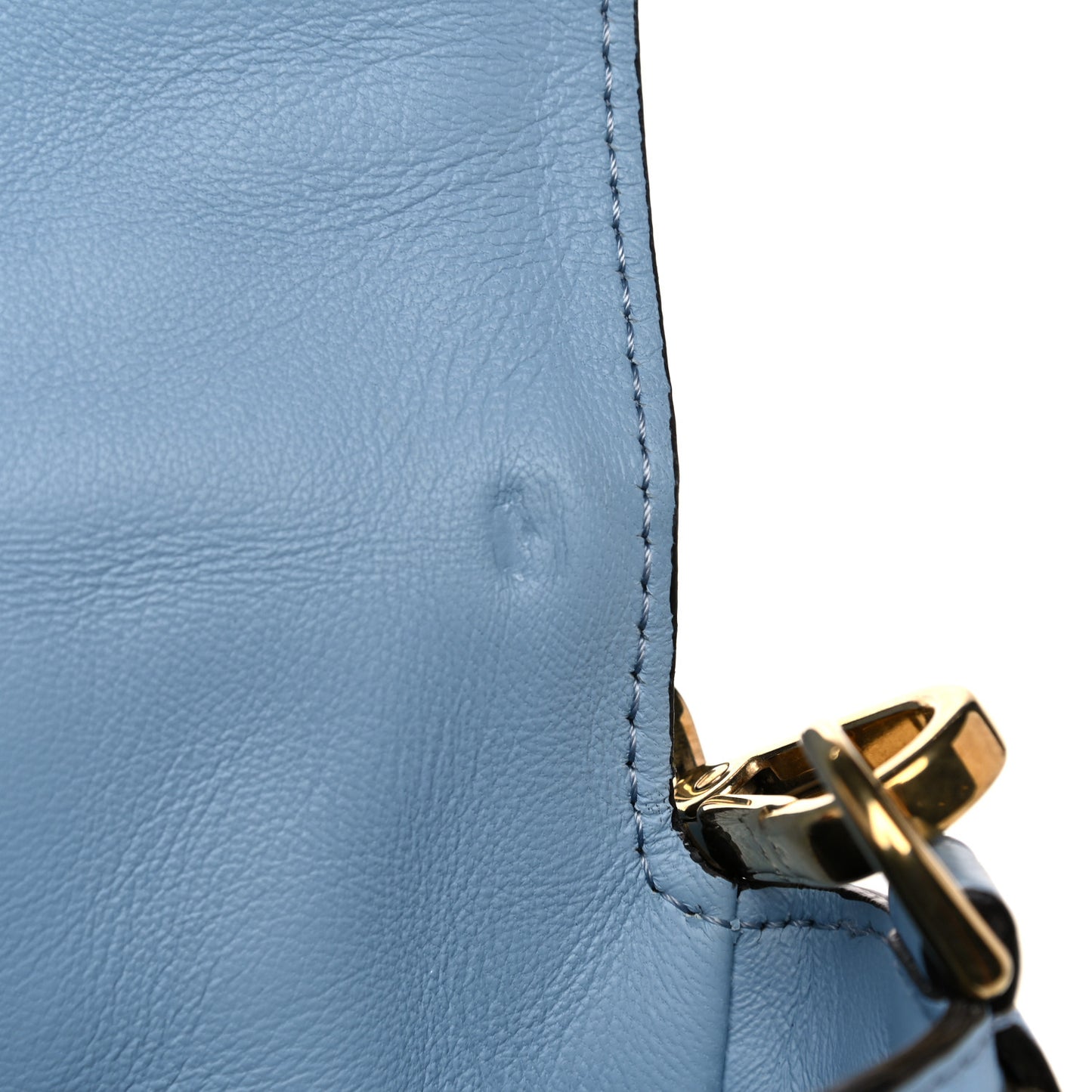 Nappa FF 1974 Embossed Baguette Azzurro Baby