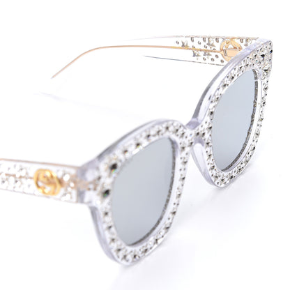 Gucci Acetate Crystal Oversize Mirrored Star Sunglasses GG0116S 7 of 8