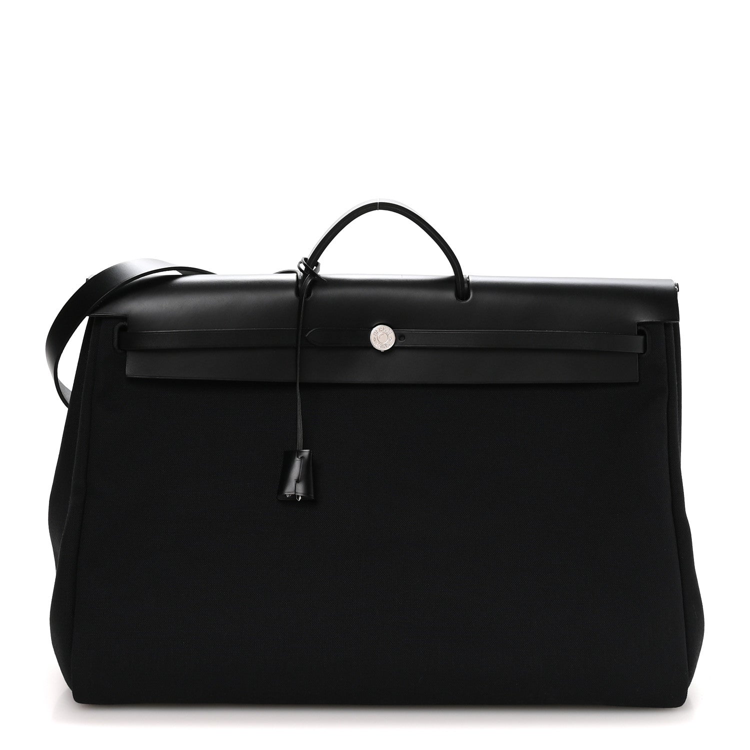 Hermes Military Toile Vache Hunter Herbag Cabin Zip Retourne 50 Black 1 of 10