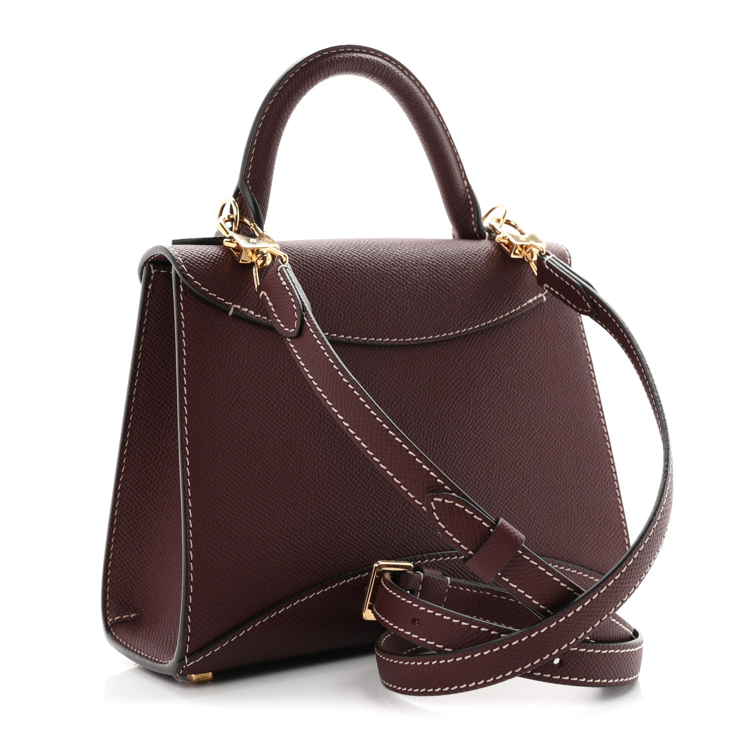 Moynat Carat Calfskin Gabrielle BB Carmin 3 of 11