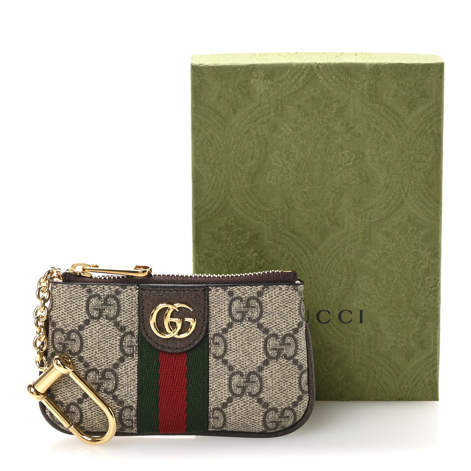 Gucci GG Supreme Monogram Web Ophidia Key Case Beige New Acero 8 of 8