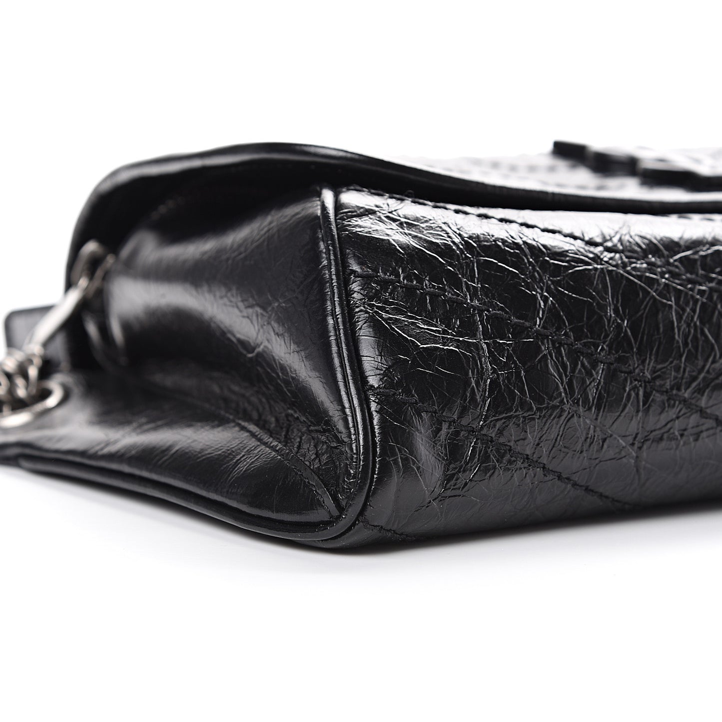 Crinkled Calfskin Matelasse Monogram Niki Body Bag Black