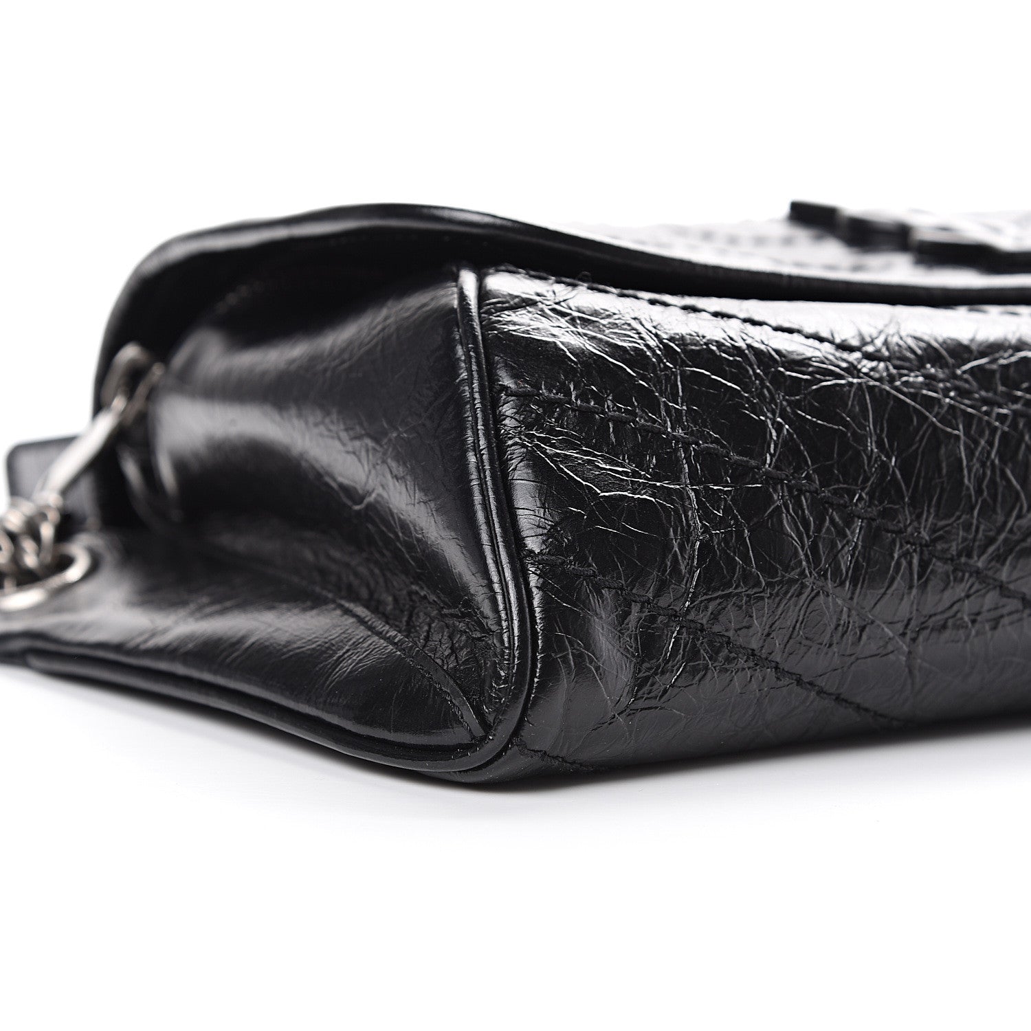 Saint Laurent Crinkled Calfskin Matelasse Monogram Niki Body Bag Black 7 of 8