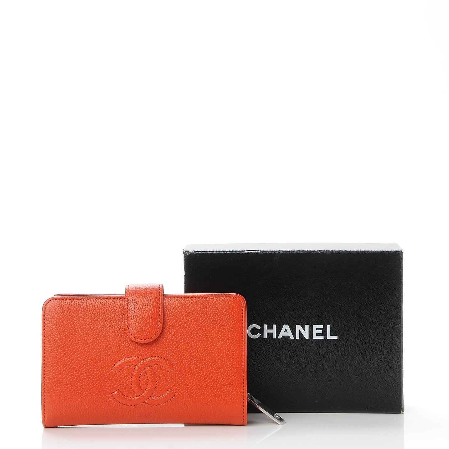Caviar Timeless CC French Wallet Orange