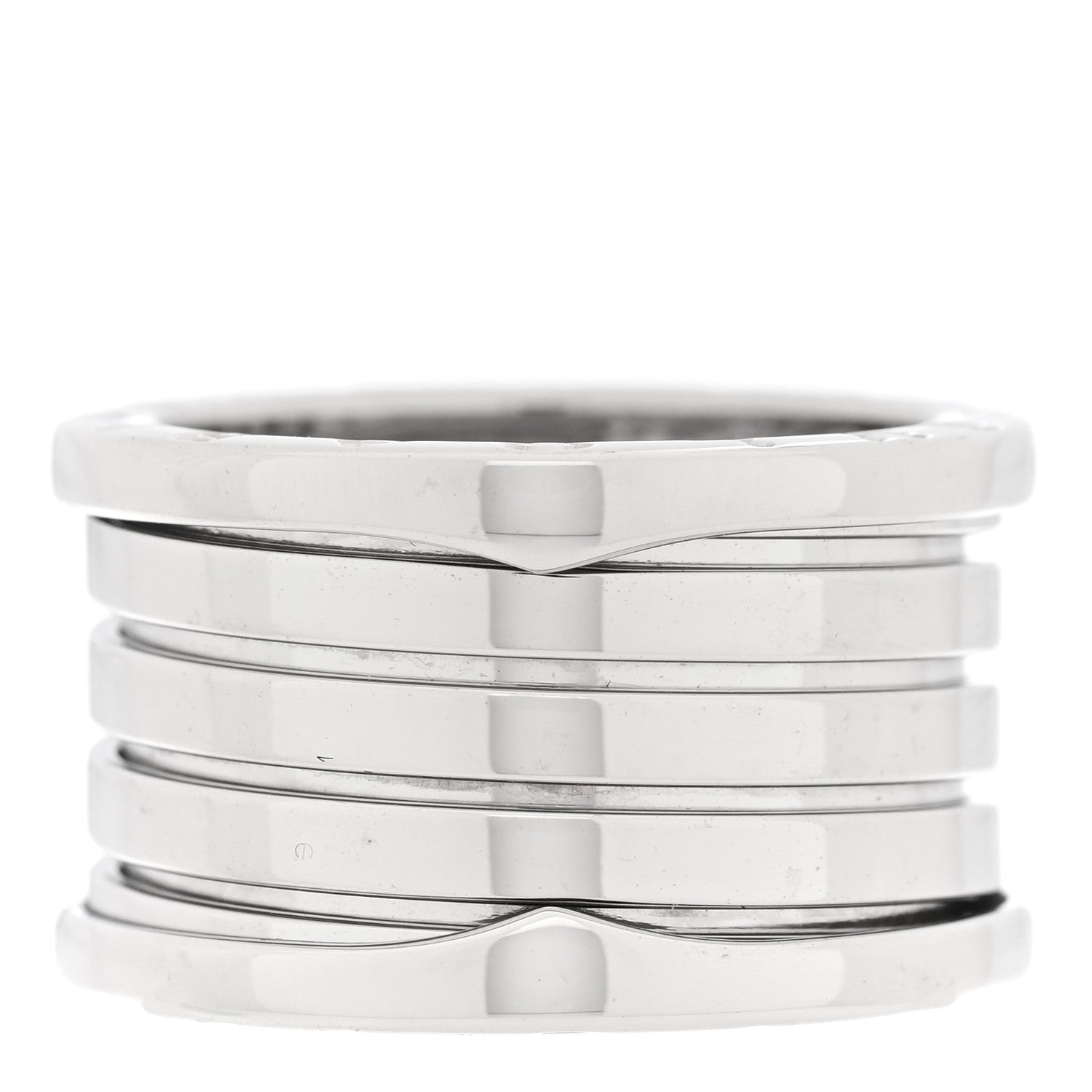 Bulgari 18K White Gold B.Zero1 Four-Band Ring 54 7 3 of 5
