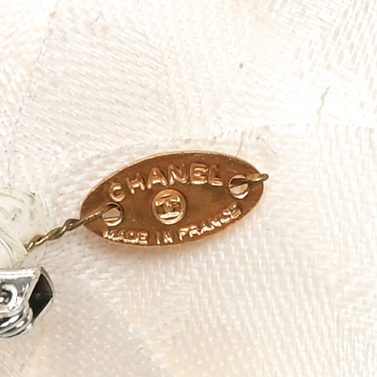 Chanel Fabric Camellia Flower Brooch White 3 of 3