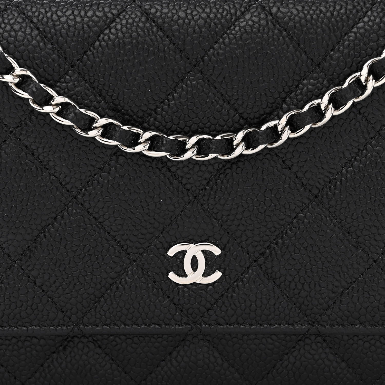 Chanel Caviar Quilted Wallet on Chain WOC Black 9 of 13