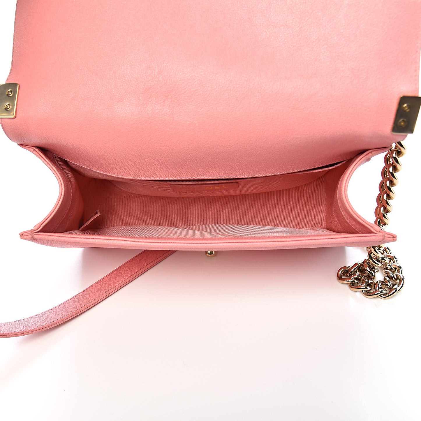 Caviar Quilted Medium Boy Flap Powder Pink