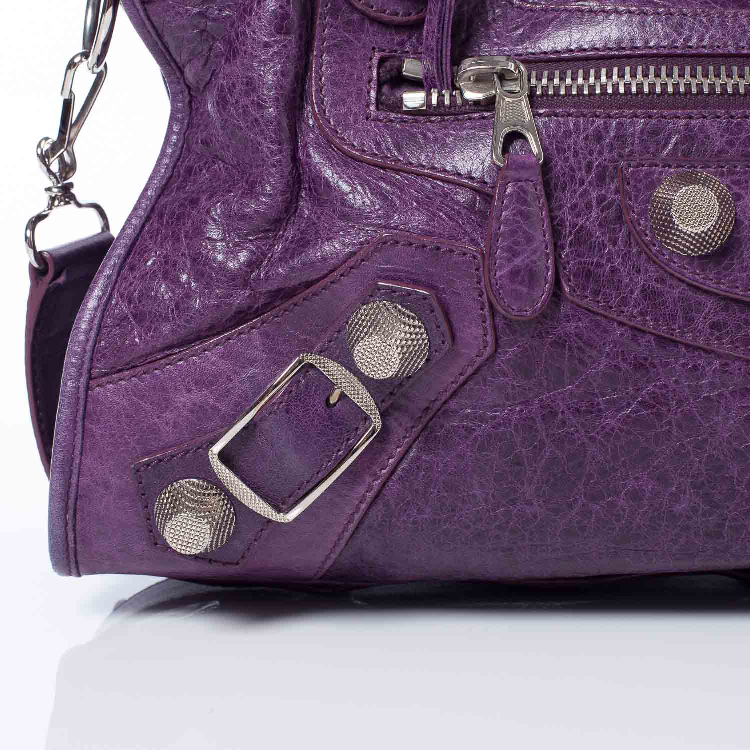 Balenciaga Agneau Giant 21 Silver Hardware City Raisin Purple 4 of 10
