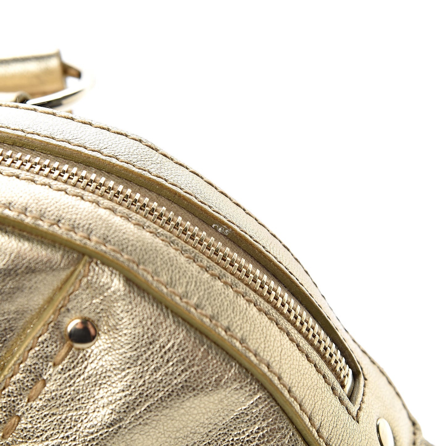 Metallic Calfskin Medium Muse Gold