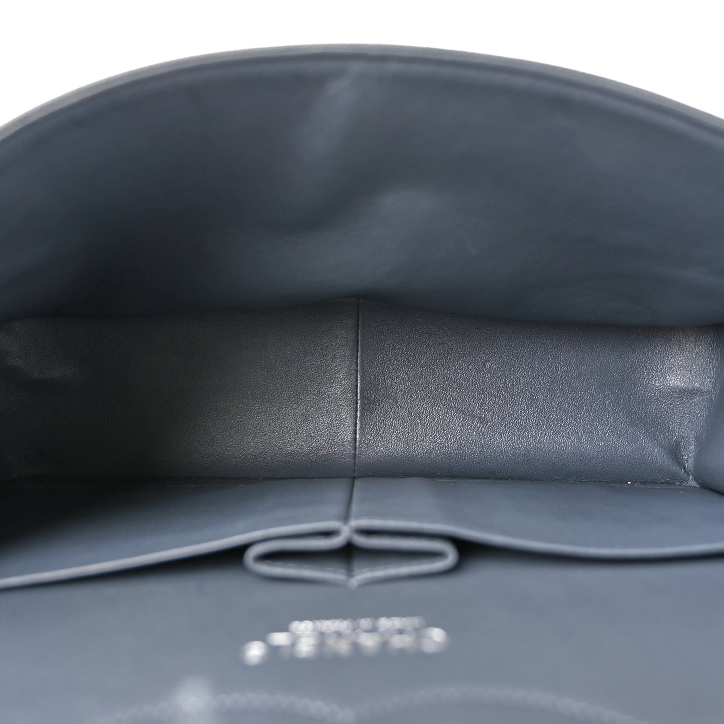 Washed Caviar Quilted Jumbo Double Flap Dark Grey