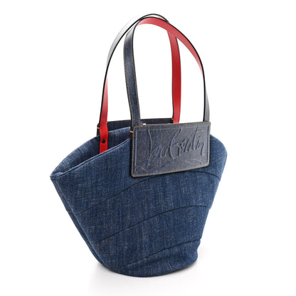 Christian Louboutin Denim Puffer Loubishore Tote Blue 3 of 10
