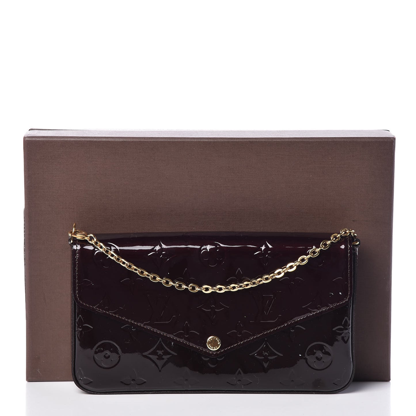 Vernis Pochette Felicie Chain Wallet Amarante