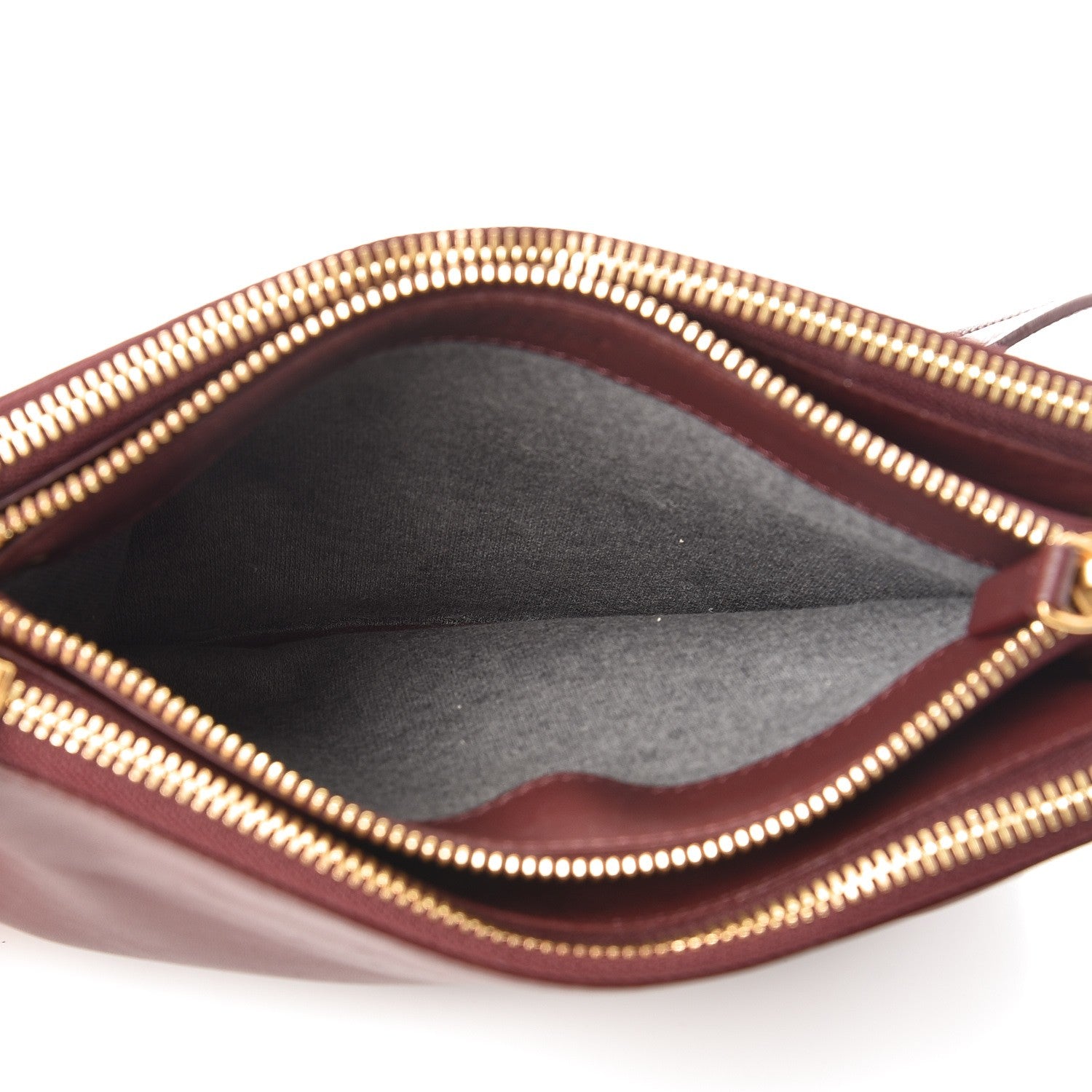 Celine Smooth Lambskin Small Trio Crossbody Bag Burgundy 5 of 11