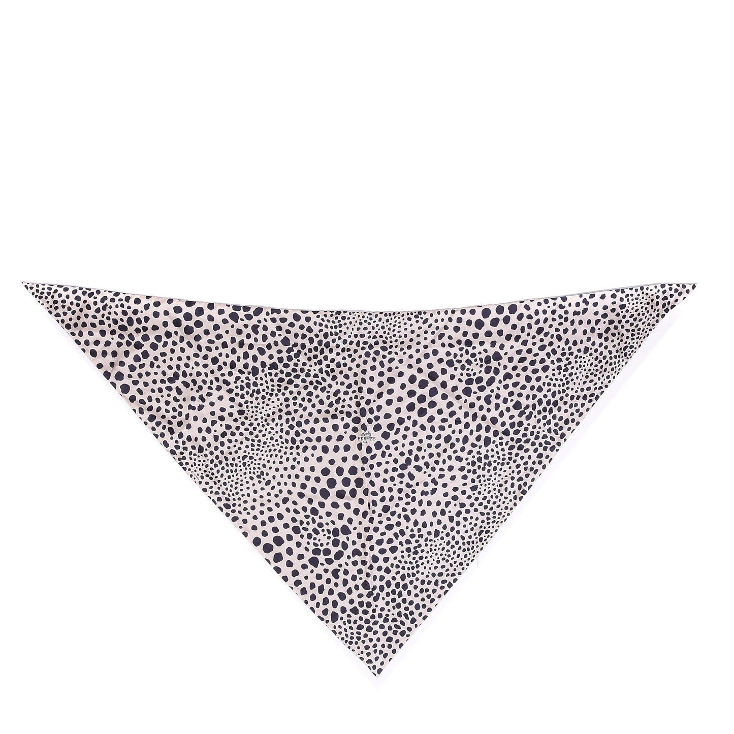 Silk Faune Giant Pointe Triangle Scarf Beige Brun Lavande