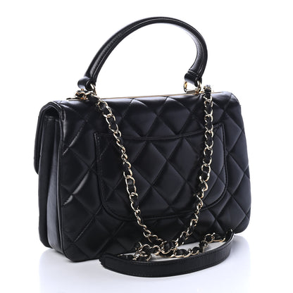 Chanel Lambskin Quilted Small Trendy CC Dual Handle Flap Bag Black 2 of 4