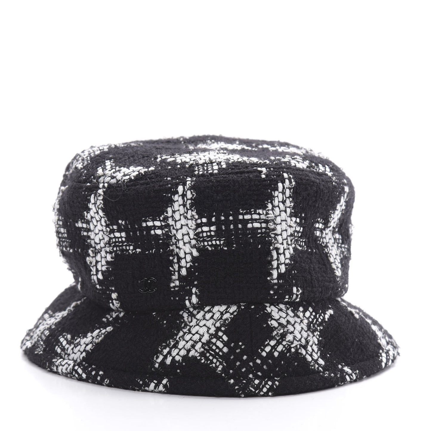 Tweed Bucket Hat S Black White