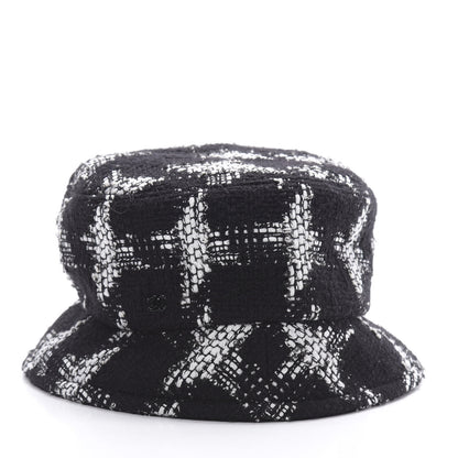 Chanel Tweed Bucket Hat S Black White 3 of 6