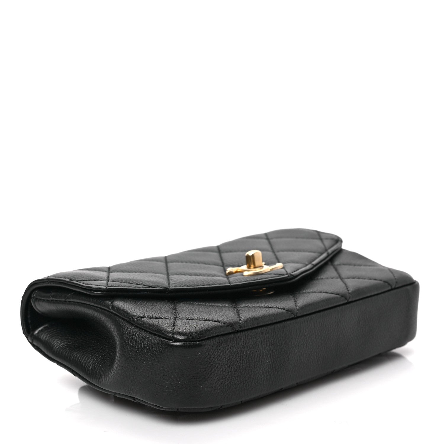 Chanel Calfskin Quilted Flap Waist Bag Black 4 of 8