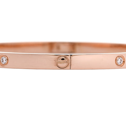Cartier 18K Pink Gold 6 Diamond Small LOVE Bracelet 17 4 of 8