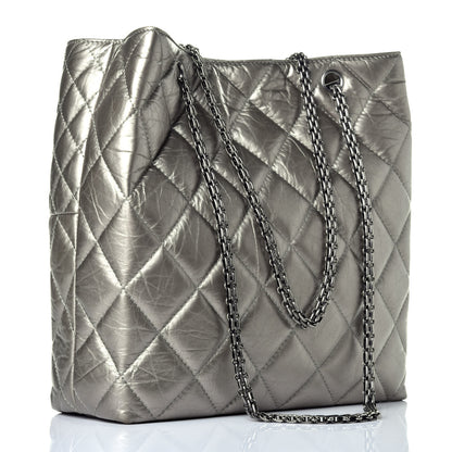 Chanel Aged Calfskin Quilted Reissue 2.55 Tote Light Gold 3 of 9