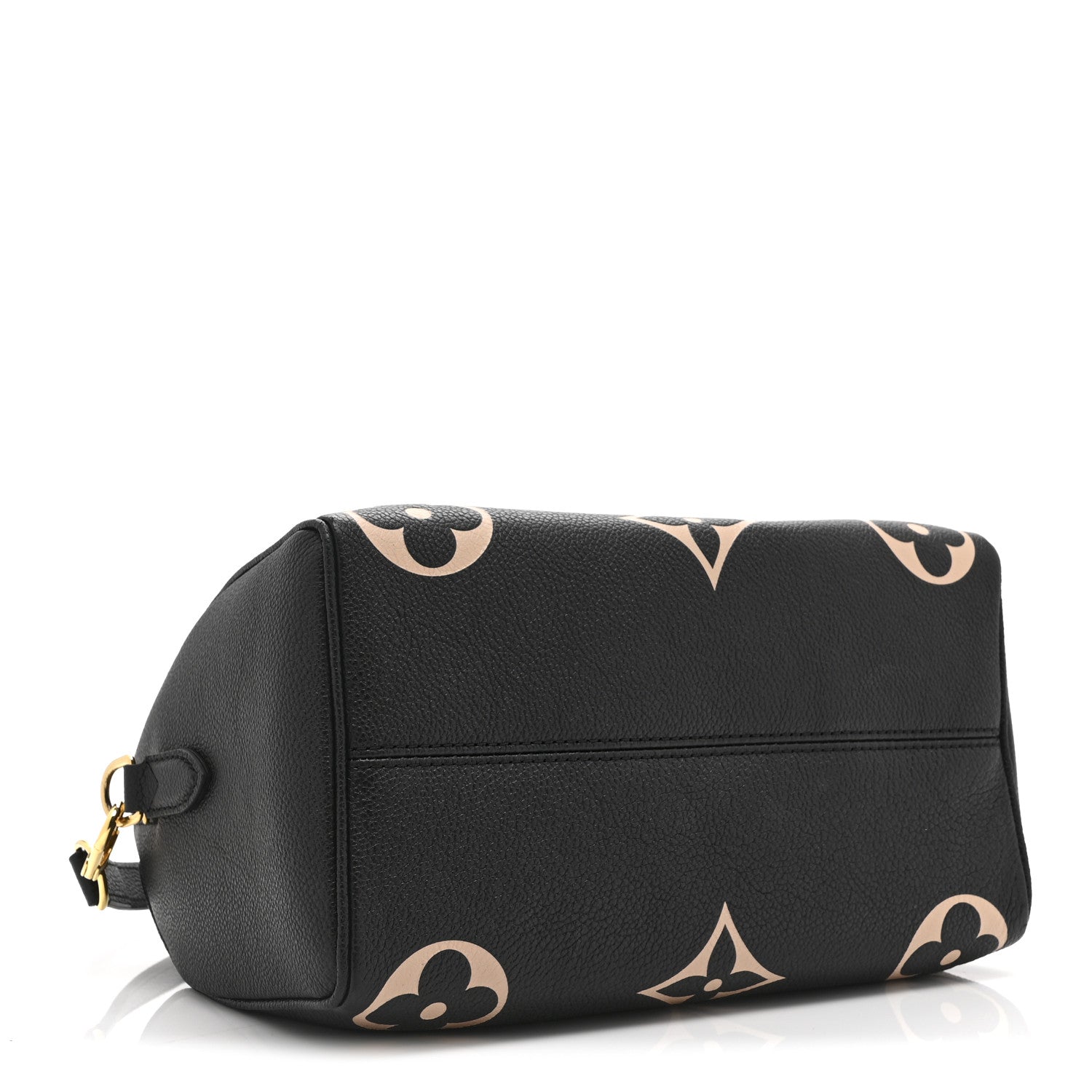 Louis Vuitton Empreinte Monogram Giant Speedy Bandouliere 25 Black Beige 4 of 9